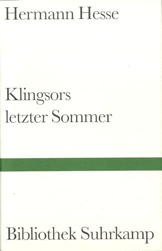 Beispielbild fr Klingsors letzter Sommer. Erzhlung mit farbigen Bildern vom Verfasser (Bibliothek Suhrkamp) zum Verkauf von medimops