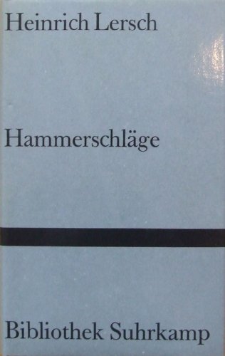 9783518017180: Hammerschlge. Roman