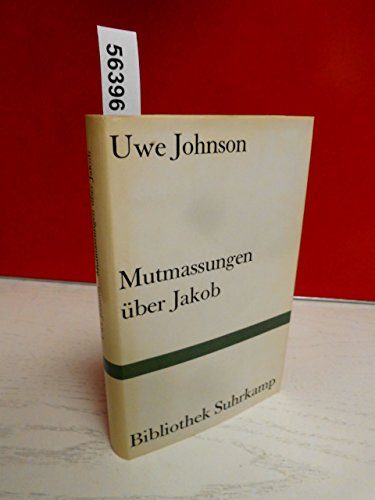 Mutmassungen über Jakob: Roman (Bibliothek Suhrkamp) Roman - Johnson, Uwe