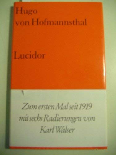 Imagen de archivo de Lucidor. Figuren zu einer ungeschriebenen Komdie. a la venta por medimops