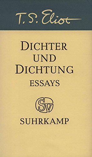 9783518027356: Dichter und Dichtung. Essays