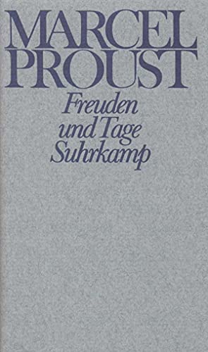 9783518027714: Freuden und Tage: Werke I. Band 1: Freuden und Tage und andere Erzhlungen und Skizzen aus den Jahren 1892-1896