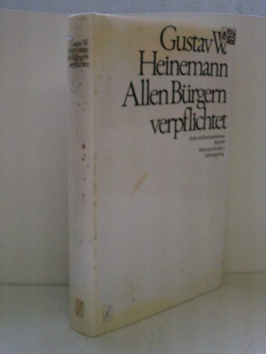 Imagen de archivo de Reden und Schriften: Reden und Schriften, Bd.1, Allen Brgern verpflichtet: Bd 1 a la venta por medimops