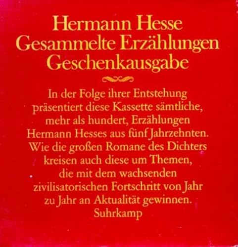 DIE ROMANE UND DIE GROSSEN ERZÄHLUNGEN. - Hesse, Hermann