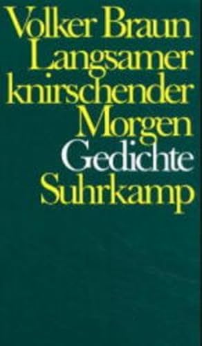 Langsamer knirschender Morgen: Gedichte (German Edition) (9783518044230) by Braun, Volker