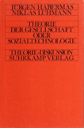 Beispielbild für Theorie der Gesellschaft oder Sozialtechnologie Habermas, Jürgen and Luhmann, Niklas zum Verkauf von BUCHSERVICE / ANTIQUARIAT Lars Lutzer