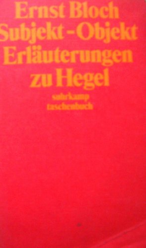 Beispielbild fr Subjekt-Objekt: Erluterungen zu Hegel zum Verkauf von medimops