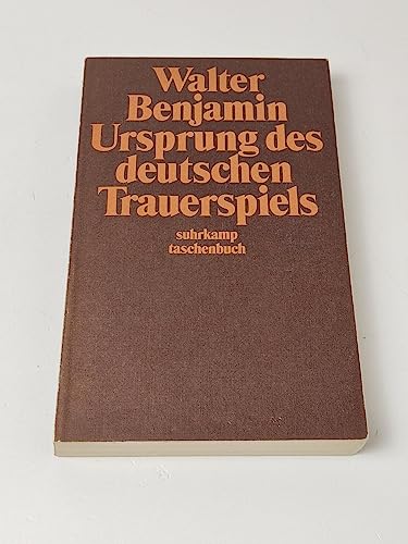 Beispielbild für Ursprung des deutschen Trauerspiels zum Verkauf von medimops