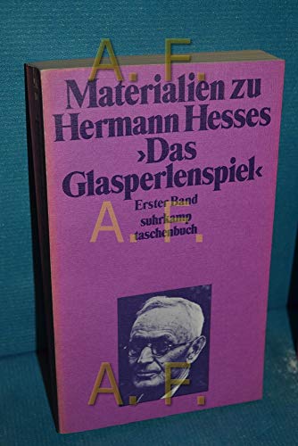 Imagen de archivo de Materialien zu Hermann Hesses >Das Glasperlenspiel<. Band I (Texte von Hermann Hesse) a la venta por German Book Center N.A. Inc.