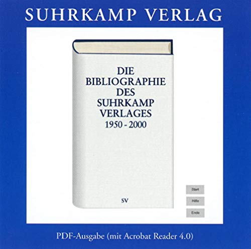 9783518067253: Die Bibliographie des Suhrkamp Verlages 1950-2000