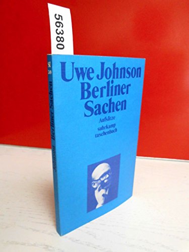 9783518067499: Berliner Sachen: Aufsätze (Suhrkamp Taschenbuch ; 249) (German Edition)
