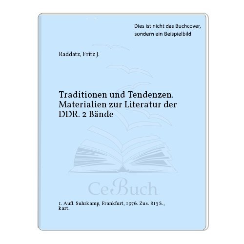 9783518067697: Traditionen und Tendenzen: Materialien zur Literatur der DDR (Suhrkamp Taschenbuch)