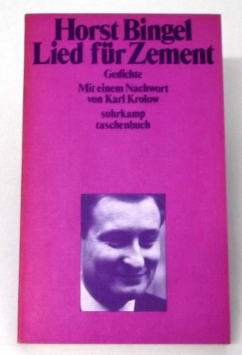 Stock image for Lied für Zement: Gedichte (Suhrkamp Taschenbuch) for sale by WorldofBooks
