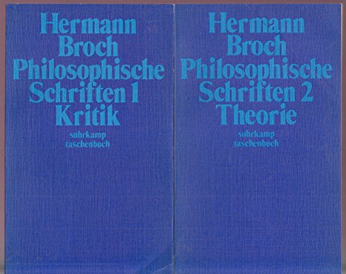 Beispielbild fr Philosophische Schriften. Band 1: Kritik. Band 2: Theorie. zum Verkauf von Antiquariat Hans Hammerstein OHG