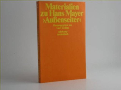Beispielbild fr Materialien zu Hans Mayer, "Aussenseiter". zum Verkauf von Bockumer Antiquariat Gossens Heldens GbR