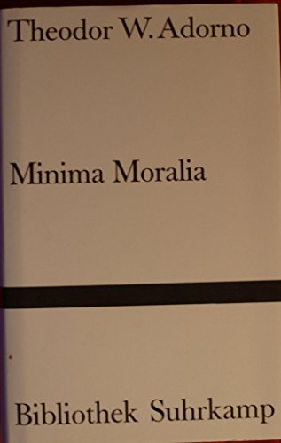 Imagen de archivo de Minima Moralia - Reflexionen aus dem beschdigten Leben a la venta por medimops