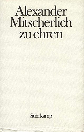 9783518072868: Provokation und Toleranz: Festschrift für Alexander Mitscherlich zum siebzigsten Geburtstag (German Edition)