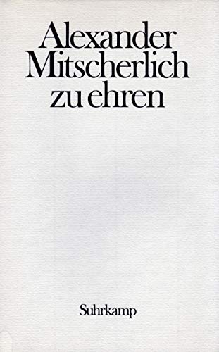 9783518072981: Provokation und Toleranz, Festschrift fr Alexander Mitscherlich zum siebzigsten Geburtstag,
