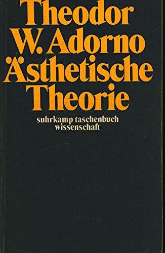 Imagen de archivo de Asthetische Theorie. Herausgegeben Von Gretel Adorno Und Rolf Tiedemann a la venta por HPB Inc.