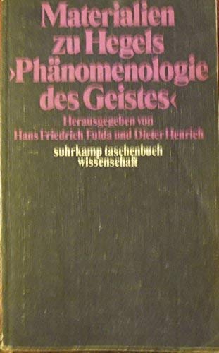 9783518076095: Materialien zu Hegels 'Phänomenologie des Geistes'