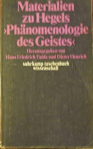 Imagen de archivo de Materialien zu Hegels 'Phnomenologie des Geistes' a la venta por Martin Greif Buch und Schallplatte