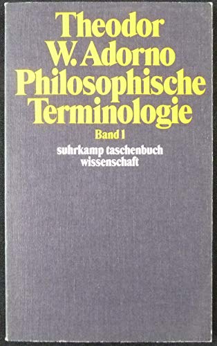 Philosophische Terminologie. Zur Einleitung. Band 1