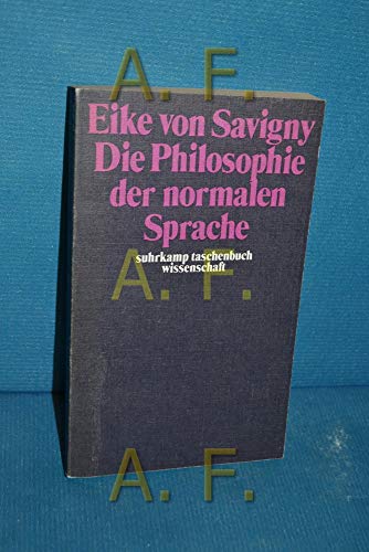 Beispielbild fr Philosophie der normalen Sprache. zum Verkauf von medimops