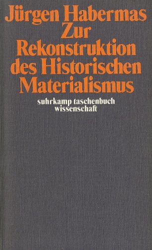 9783518077542: Zur Rekonstruktion des historischen Materialismus