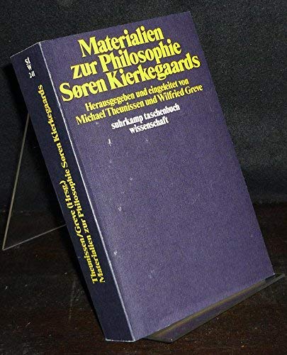 9783518078419: Materialien zur Philosophie Sren Kierkegaards. (=Suhrkamp Taschenbuch Wissenschaft; 241).