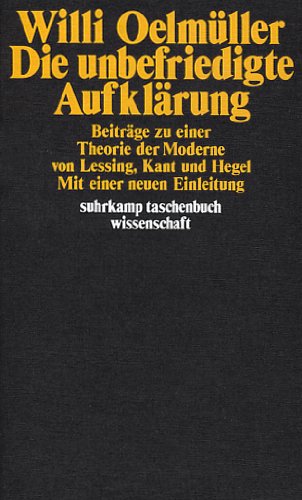 Stock image for Die unbefriedigte Aufklrung. Beitrge zu einer Th for sale by N. Fagin Books