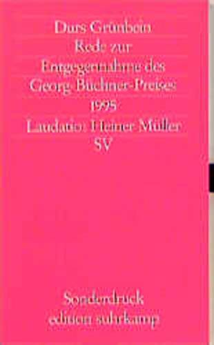 9783518091784: Den Krper zerbrechen. Rede zur Entgegennahme des Georg-Bchner-Preises 1995