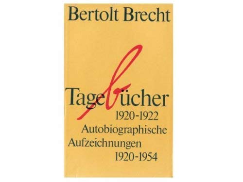 Beispielbild fr Tagebcher 1920 - 1922. Autobiographische Aufzeichnungen 1920 - 1954 zum Verkauf von medimops