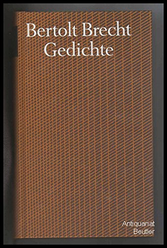 Stock image for Gedichte: Hrsg. v. Werner Hecht, Jan Knopf, Werner Mittenzwei u. a. Brecht, Bertolt for sale by BcherExpressBerlin