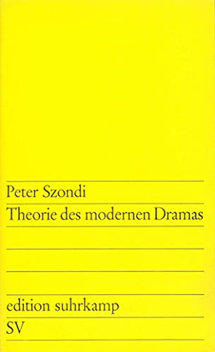 Beispielbild für Theorie des modernen Dramas (edition suhrkamp) zum Verkauf von medimops