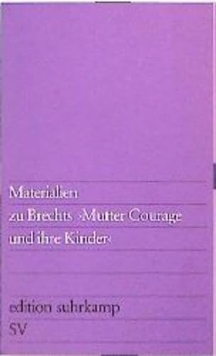 Stock image for Materialien zu Brechts "Mutter Courage und ihre Kinder". [zsgest. von Werner Hecht] for sale by antiquariat rotschildt, Per Jendryschik