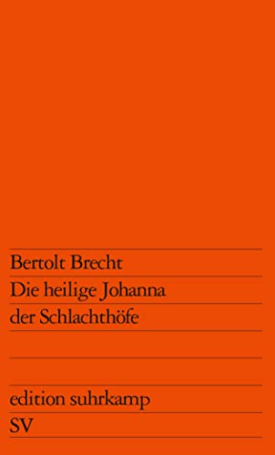 Beispielbild fr Die heilige Johanna der Schlachthfe zum Verkauf von Better World Books