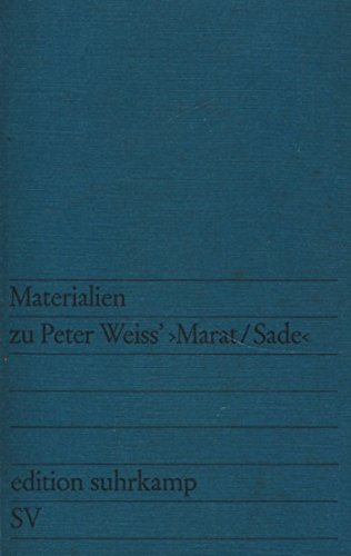 9783518102329: Materialien zu Peter Weiss, Marat / Sade. (German Edition)