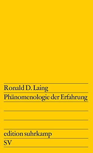 Imagen de archivo de Phnomenologie der Erfahrung (edition suhrkamp) a la venta por medimops