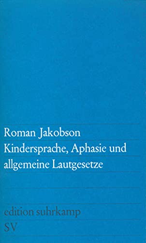 9783518103302: Jakobson, Roman: Kindersprache, Aphasie