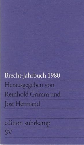 Imagen de archivo de Brecht-Jahrbuch 1974. - (=Edition Suhrkamp. Nr. 758). a la venta por BOUQUINIST