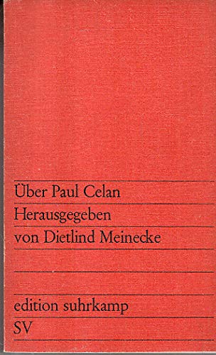 9783518104958: Über Paul Celan (Edition Suhrkamp) (German Edition)