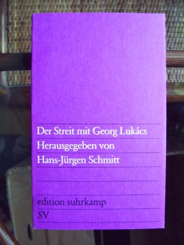 Beispielbild fr Der Streit mit Georg Lukacs. zum Verkauf von medimops