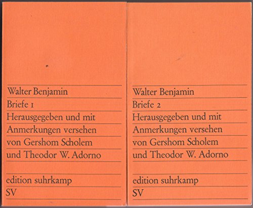 Walter Benjamin Briefe 2 Bände - Gershom, Scholem, Adorno Theodor W. und Benjamin Walter