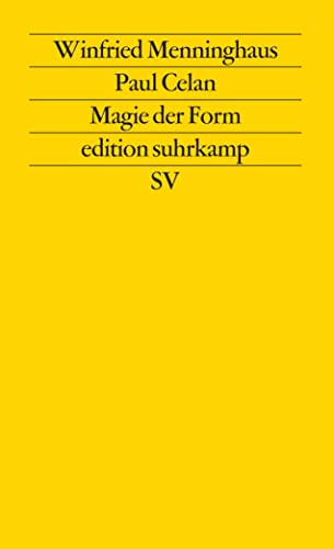 Stock image for Paul Celan: Magie der Form (edition suhrkamp) for sale by medimops