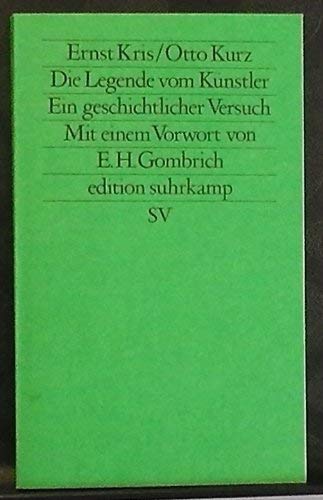 Stock image for Die Legende vom Knstler. Ein geschichtlicher Versuch. for sale by medimops