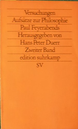 9783518110683: Versuchungen: Aufstze zur Philosophie Paul Feyerabends (Edition Suhrkamp)