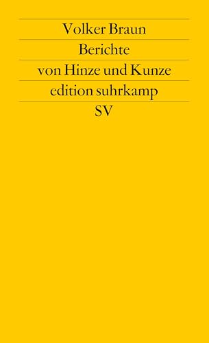 Beispielbild fr Berichte von Hinze und Kunze (edition suhrkamp) zum Verkauf von medimops