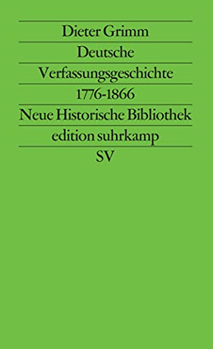 Beispielbild fr Deutsche Verfassungsgeschichte 1776-1866 zum Verkauf von medimops