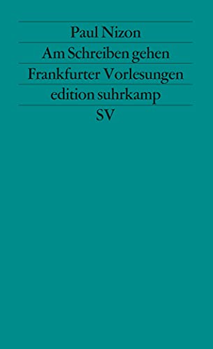 Beispielbild fr Am Schreiben gehen: Frankfurter Vorlesungen (edition suhrkamp) zum Verkauf von medimops