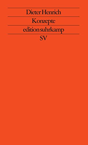 Beispielbild fr Konzepte : Essays zur Philosophie in d. Zeit. Edition Suhrkamp ; 1400 = N.F., Bd. 400 zum Verkauf von antiquariat rotschildt, Per Jendryschik